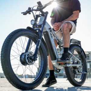 2000W Dual Motor ebike 26 Zoll E-Mountainbike 48V 17.5Ah Elektrofahrrad 45km/h