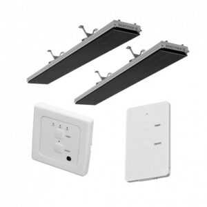 Heatstrip Heizstrahler Design 2x 1500 Watt Wandheizstrahler Terrassenstrahler In