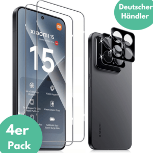 2X Schutzglas für Xiaomi 15 Display Kamera Schutz Hartglas Panzerfolie Full 9H