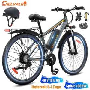 29Zoll Elektrofahrrad E-City Bike 1OOOW 18.6Ah 21-Gang E-Mountainbike 5Okm/h NEU