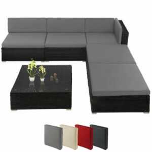 Poly Rattan Sitzgruppe Lounge Gartenmöbel Gartengarnitur Ecksofa Couch Terrasse