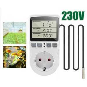 Digital Steckdosenthermostat Thermostat Steckdose Temperaturschalter EU Stecker~