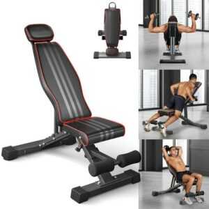 Multifunktion Hantelbank mit Beinfixierung Schrägbank Trainingsbank Faltbare