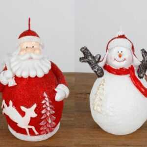 Weihnachtskerze 3D-Figur Weihnachtsmann Schneemann Weihnachtsdeko Nikolaus Kerze