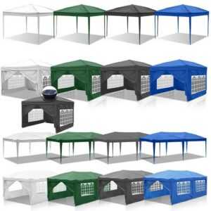 Pavillon 3x3m/3x6m Partyzelt Pop Up Gartenzelt Marktzel Faltpavillon Zelt Seiten