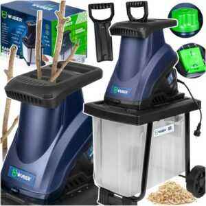 Gartenhäcksler Häcksler elektrische 3000W Schredder Holzhäcksler Fangsäck 55L