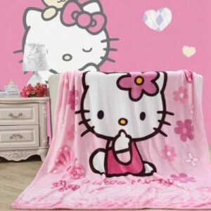 Hello Kitty flauschige Decke Kawaii Sanrio Plüschdecke für