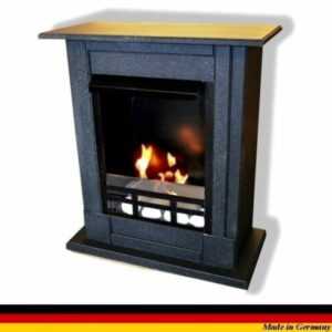Ethanolkamin Gelkamine Fire place Cheminee Madrid Premium Royal Granit dunkel