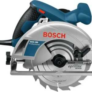 Bosch Professional Kreissäge GKS 190 (Leistung 1400 Watt, Kreissägeblatt: 190 mm