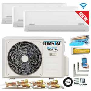3x 3,5kW 12000btu 3x4m Quick Connect WiFi Multi Split Klimaanlage 3x Innengeräte
