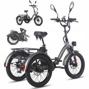 Falten Elektro Dreirad E-Bike 500W 21AH E-Fahrrad Tricycle Fafrees F20 Mate