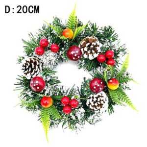 Türkranz Weihnachten Deko Adventskranz Weihnachtskranz Tür Dekorative 20cm