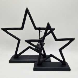 Villeroy & Boch Black XMAS 2er Set Sternrahmen Dekostern Weihnachtsstern Stern