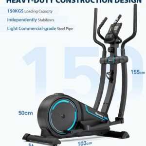 LCD Crosstrainer Ellipsentrainer Heimtrainer Stepper Elliptical Machine 150KG DE