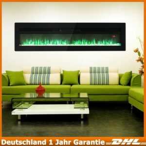 Farbwechsel LED Flamme Elektrokamin Wandmontierter 1800W Elektronischer Kamine