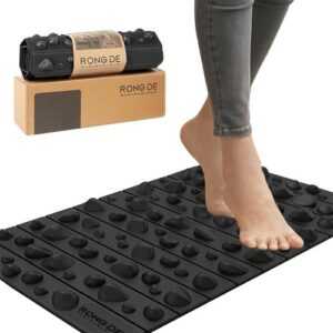 ILivin Stehmatte mit Fußreflexzonenmassage, Fußmassagematte Kisselstein 30x50cm