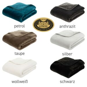 Gözze Cashmere-Feeling Kuscheldecke 500g/m² Wohndecke Tagesdecke
