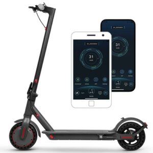 E-Scooter 31 Km/h mit App und 25km Reichweite,8,5-Zoll-Reifen,350W starker Motor