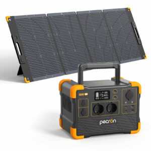 1200W 614Wh Tragbare Powerstation Mobiler Stromspeicher 200W Solarpanel Optional