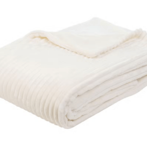 Gözze Wohndecke Kuscheldecke Cord Optik - 150 x 200 cm - weiß,