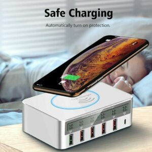 6-fach USB Ladestation 10A Mehrfach-Ladegerät Hub Port 5V Netzteil Adapter Handy