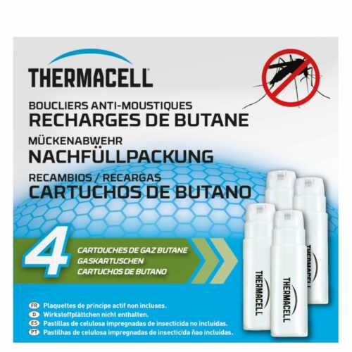 Thermacell Mückenabwehr Gaskartuschen 4 Stück - Nachfüllpackung Gas-Kartuschen