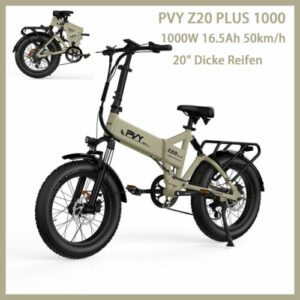 PVY Z20 Plus 1000 20" Dicke Reifen Elektrofahrrad 1000W 16.5Ah 50km/h  City Bike
