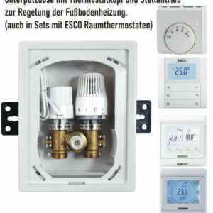 Einzelraumregelung RTL Ventil Unibox Fußbodenheizung Stellantrieb mit Thermostat