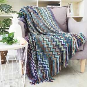 Boho Decke Plaid Azteken Geometrie Ethno Retro Sofabezug