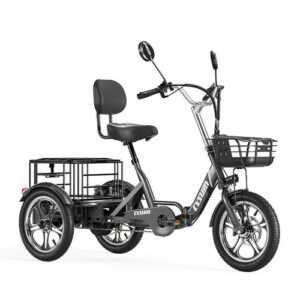 3 Räder Fahrrad Cargo Trike mit E Korb 350W Elektro Dreirad E-Bike 16 Zoll