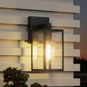 Außenleuchte E27 Wand Lampe Gartenlampe Edelstahl Leuchte Außenlampe Wandleuchte