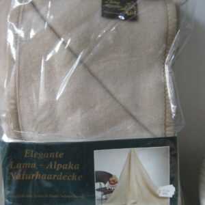 Elegante Lama-Alpaka Naturhaardecke Peru Neu Originalverpackt
